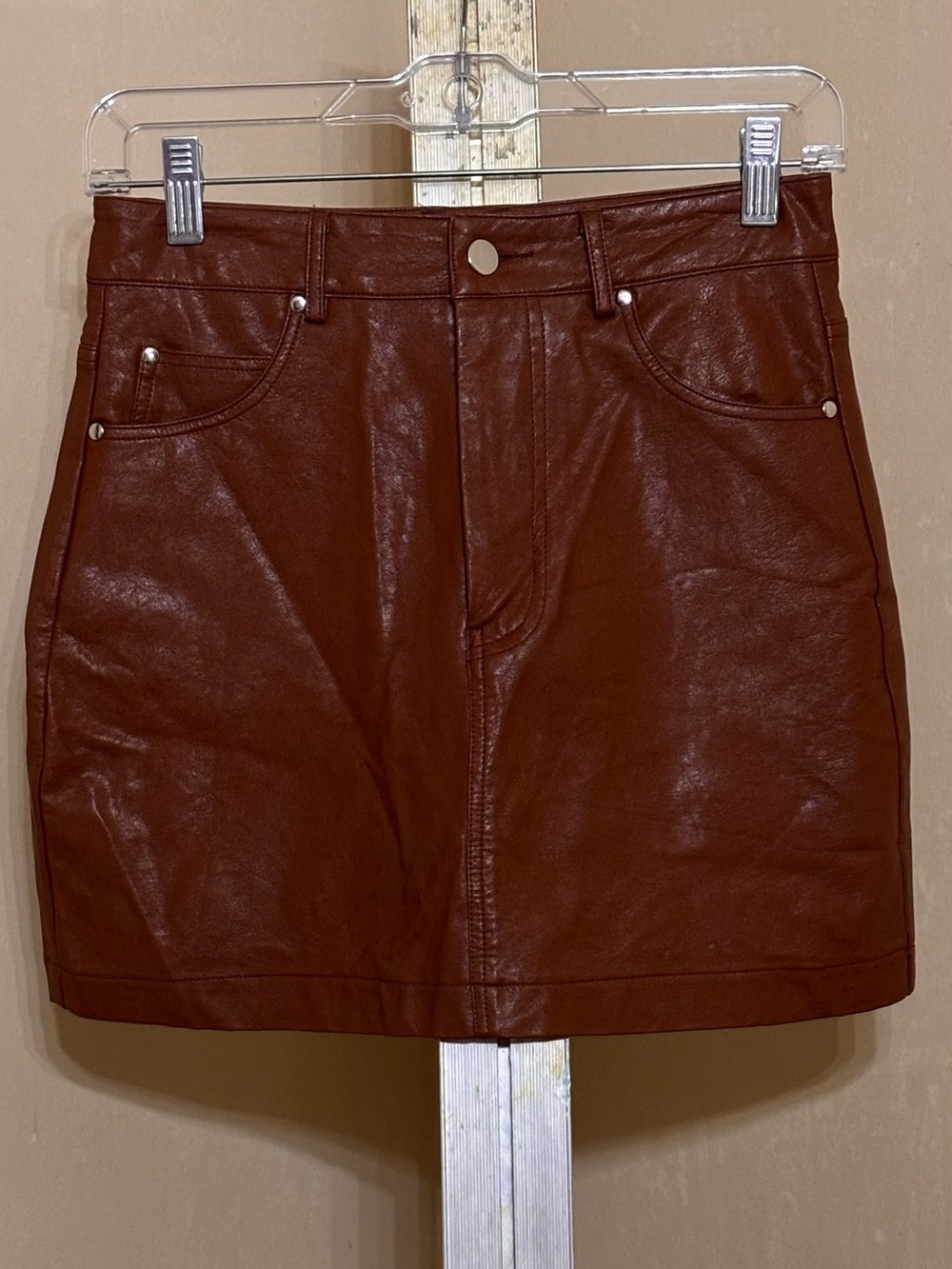 HYFVE Brown Faux Leather Waistband Detail